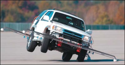 Tests help determine if vehicles are prone to rollover accidents