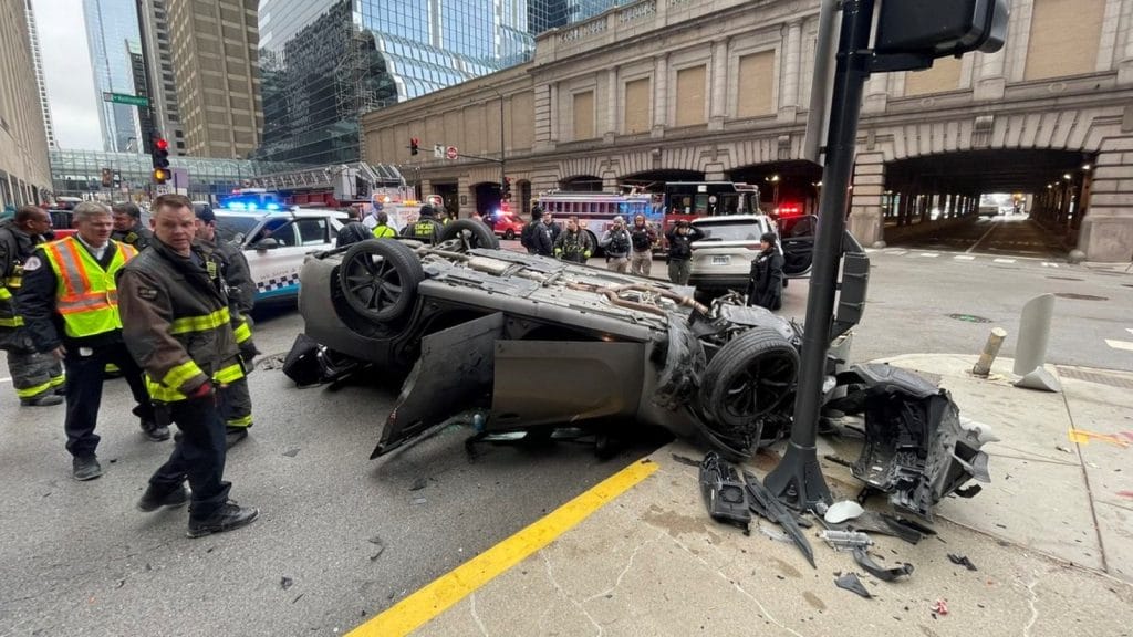 Police officer stabilized after rollover accident