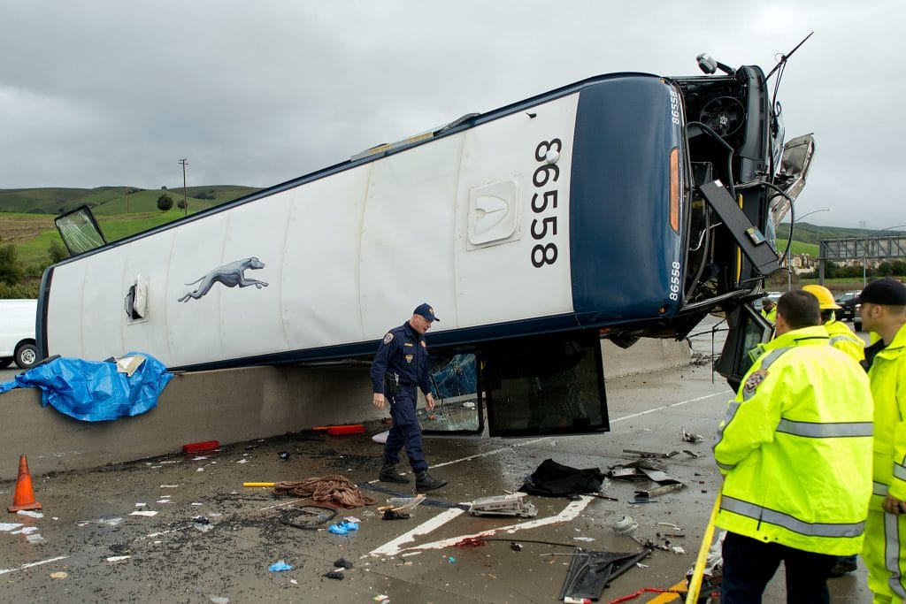 Rollover bus accident kills two in California